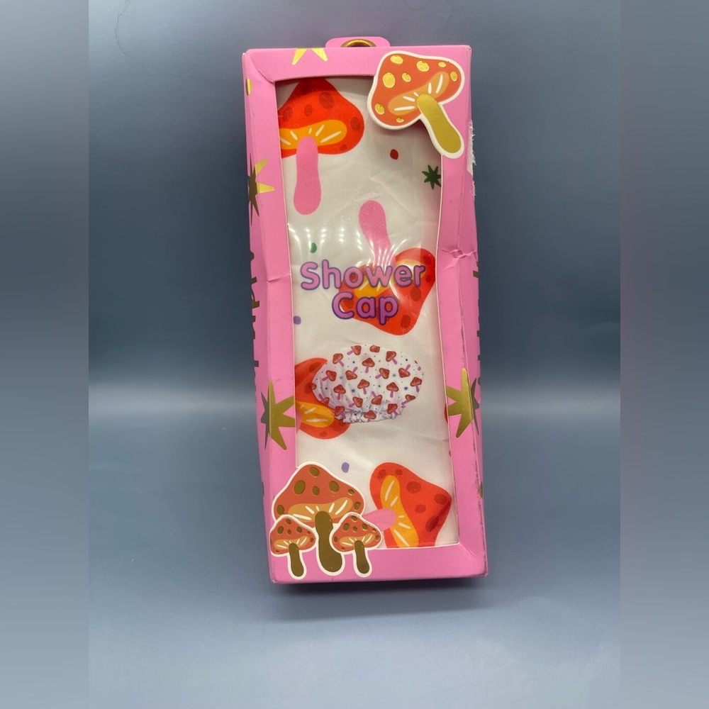 Addy Lu Shower Cap Mushroom Print, NWT